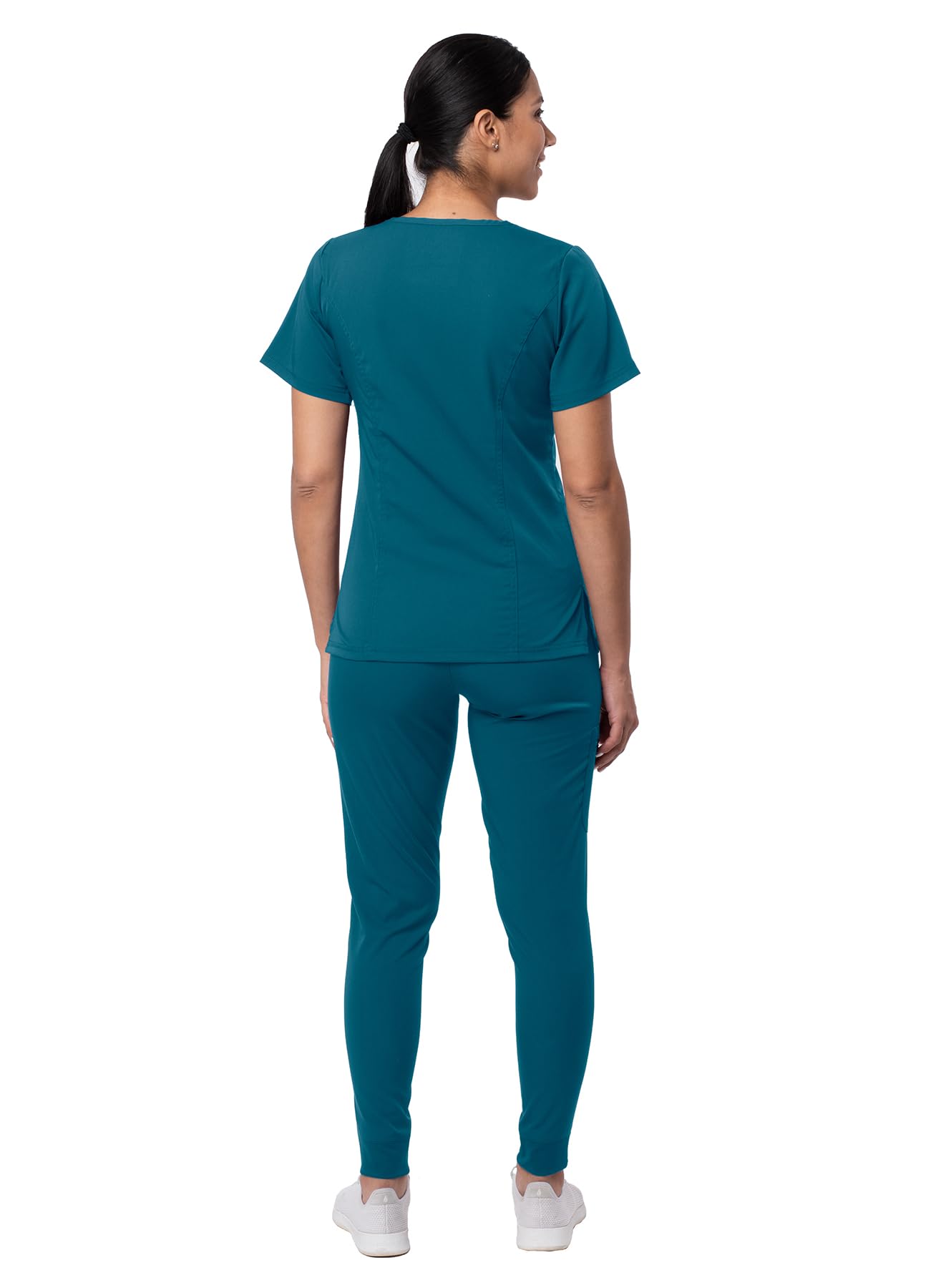 Adar PRO Set Scrub Flawless Plus da Donna - Top con Scollo a V rialzato e Pantaloni da Jogging