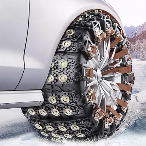 Cadenas de nieve para coches y SUV con kit de tracción reforzada de 8 piezas 3