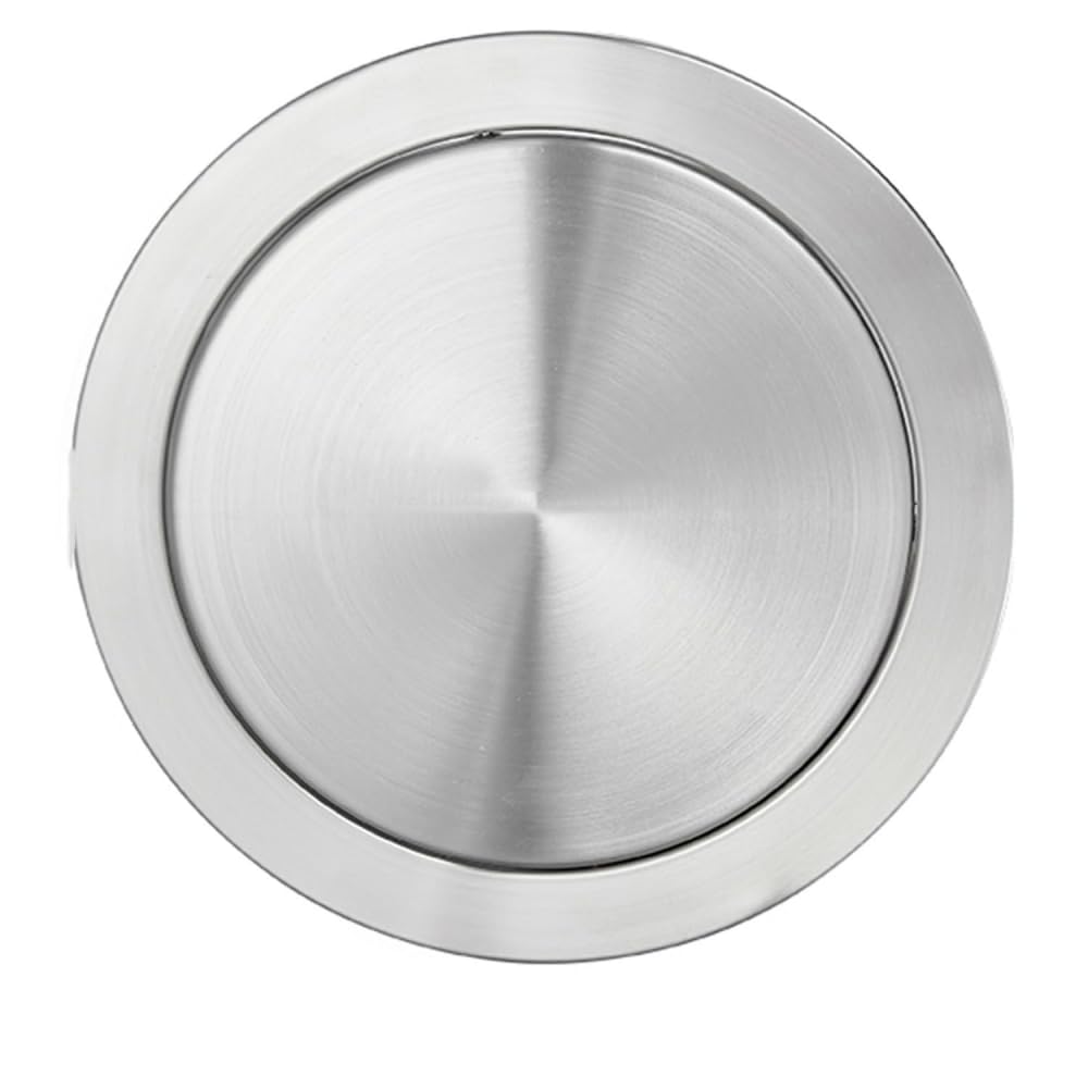 TIANQIHAO Recessed Stainless Steel Counter Top Trash Cover, Built-In Balance Clamshell Chute For Kitchen And Bar Waste Disposal,A-One Size