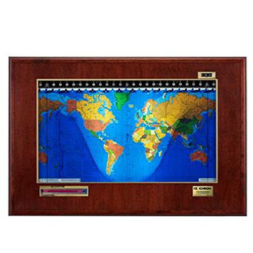 Geochron Boardroom Luxury World Clock With Lithograph Map