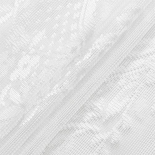 ele ELEOPTION Roman Tie-up Blind Curtain Sheer Lace Window Voile Tier Curtain for Bedroom Living Room, Kitchen - Image 4