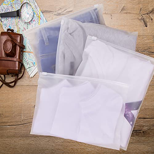 Annhao 30 Pieces Sac De Rangement Voyage Zipper Seal Pochette Etanche Plastique Transparent Depoli Sac Organisateur Multifonctions Pour Vetements Sous Vetements Chaussures Cosmetique 5 Tailles