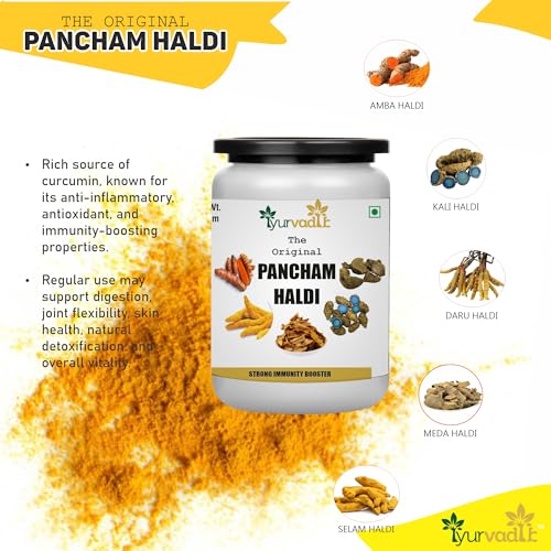 Image of The Original Pancham Haldi Powder,100gm (pack of 2) | Ayurvedic Turmeric Blend with 5 Types of Turmeric | Pure & Natural | Good for inflammation & Strong immunity booster