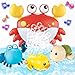 Baby Bath Toys for Toddlers, Crab Bath Bubble Maker with 12 Songs, 3 Pack Wind-up Pool Toys for Kid, Bathtub Toys As Birthday Gift for Boys Girls