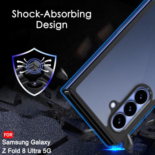 Image of TheGiftKart Hybrid Shockproof Back Cover Case for Samsung Galaxy Z Fold 8 Ultra 5G | Hard Back Cover Case for Samsung Z Fold8 Ultra 5G (PC & TPU, Translucent Smoke Matte Back, Black Sides)