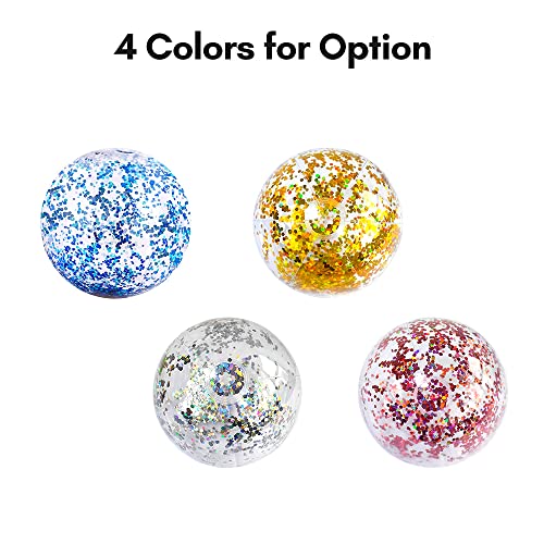 Bola de brinquedo de piscina inflável transparente de 40 cm/16 polegadas com lindas lantejoulas de c