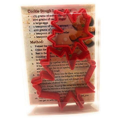Goggly Maple Tree Leaf Cookie Cutter set of 2, Biscuit, Pastry, Fondant Cutter Cover