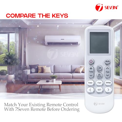 Image of 7SEVEN Compatible with Samsung AC Remote Control Model 144A Suitable for Split and Window 1 1.5 2 Ton Air Conditioner Remote - Match Each Keys Exactly to Replicate Genuine Remote Function