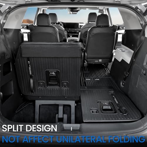 Image of Cargo Lower Mat Backrest Mats for 2022-2025 2026 Kia Carnival, All Weather TPE Seat Back Liners Trunk Lower Well Mat Cargo Liner Accessories