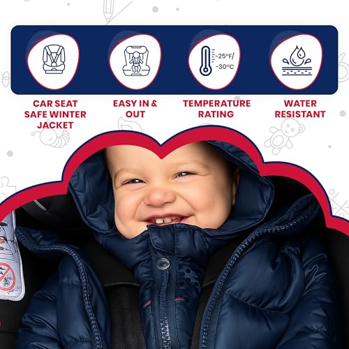 ONE KID The Road Coat Down | Car Seat Safe Winter Jacket | Crash Tested | Unisex | 12 Months-8 Years2