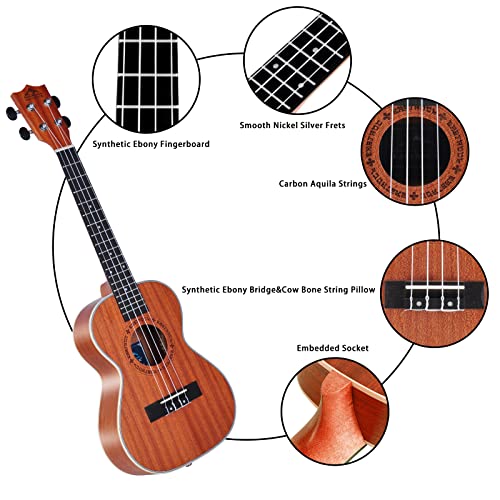Image of EASTROCK Tenor Ukulele 26 inch Sapele Beginners Kit | Ukulele big package kit, suitable for adults and beginners, ideal for practice, daily playing, and home use