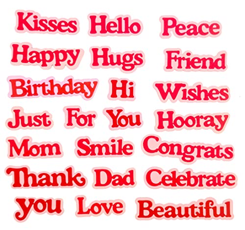 Alinacutle Metal Die Cut, Paper Craft Cutting Dies,Scrapbooking Cutting,Diy Card Metal Punch Template,22Pc - Word Die, 22Pc - Shadow Frame Die #TOP1