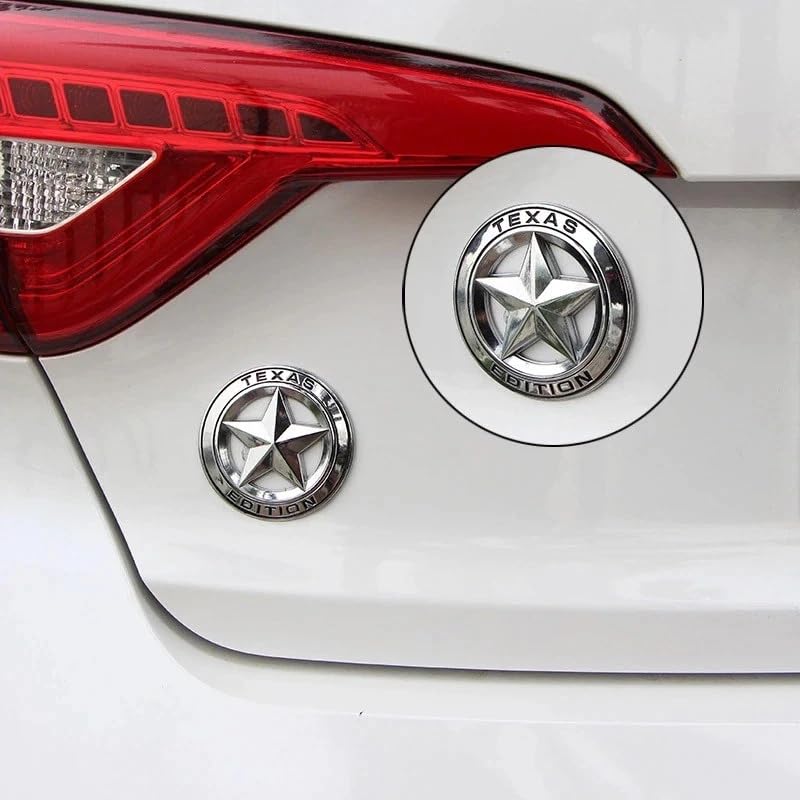 Image of VRT 3D Chrome Emblem Automotive Car, Bike Badges Logo Self Adhesive Sticker (Texas Edition, Silver)