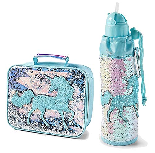 girls lunch bag and bottle