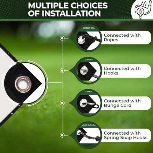 Rideau pour simulateur de golf à la maison 3mx4m blanc isolant et anti-choc