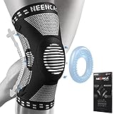 NEENCA Kniestütze, Komprimierte Kniebandage mit Patella Gel Pads & Feder Seitenstabilisatoren, Medizinischer Knieschützer für Laufen, Meniskusriss, Arthritis, Gelenkschmerzlinderung, ACL, Erholung