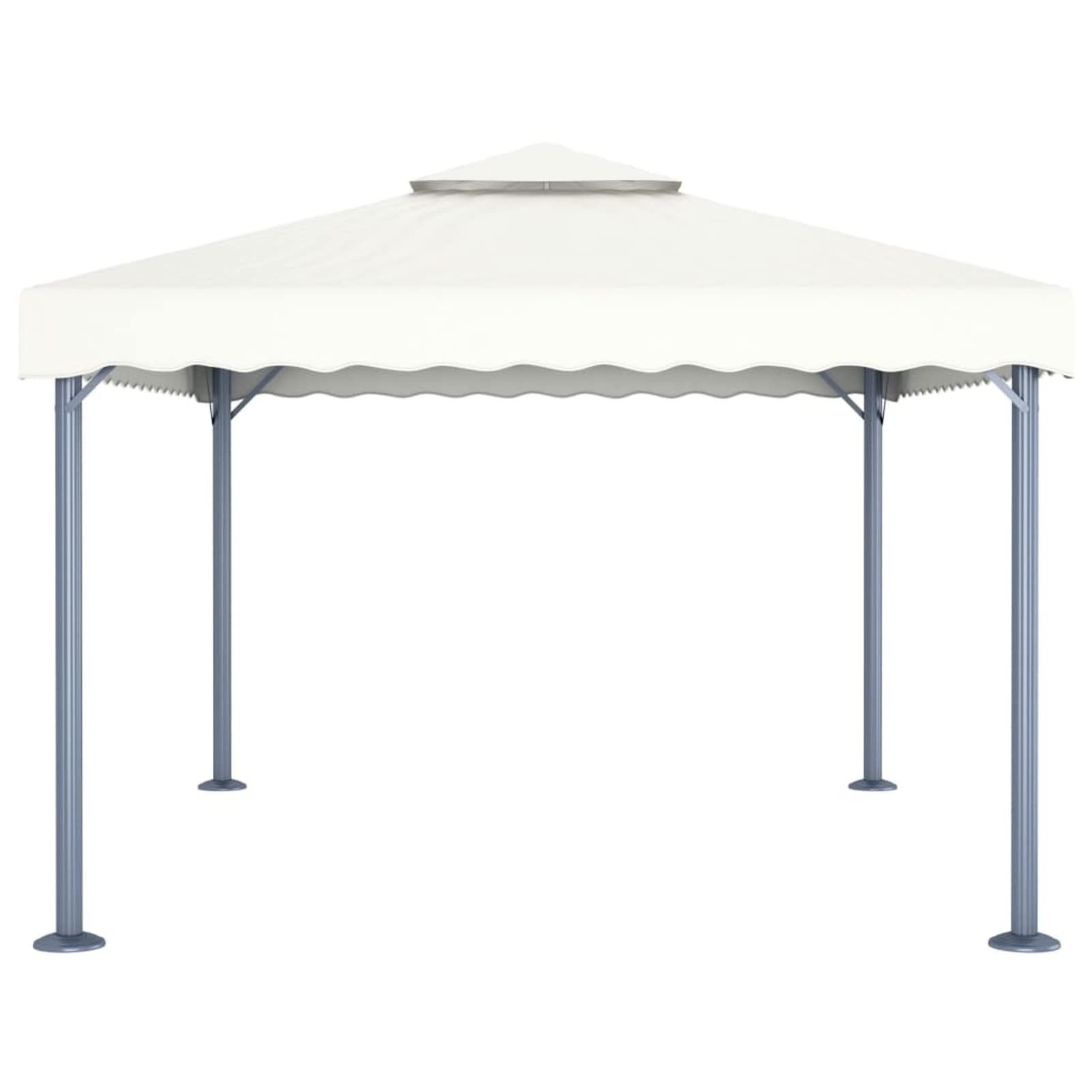 Homgoday Altana zewnętrzna, altana 400 x 300 cm kremowa aluminiowa, altana zewnętrzna do ogrodu balkonowego tarasu, składana altana ogrodowa,