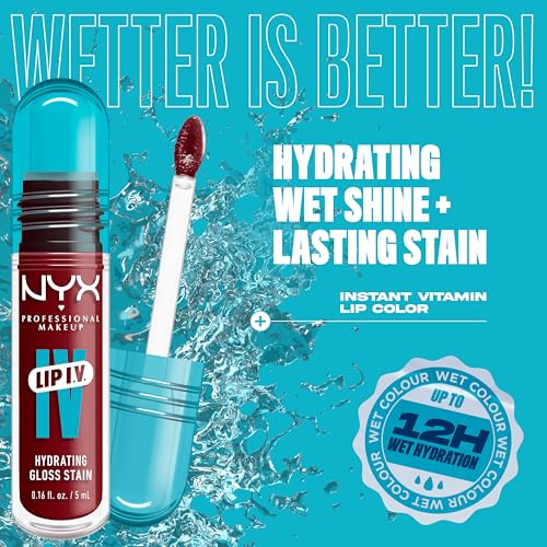 NYX Professional Makeup Lip Gloss and Lip Stain, Lip IV Hydrating Gloss Stain, Up to 12 Hour Hydration, High Pigment - Image 3