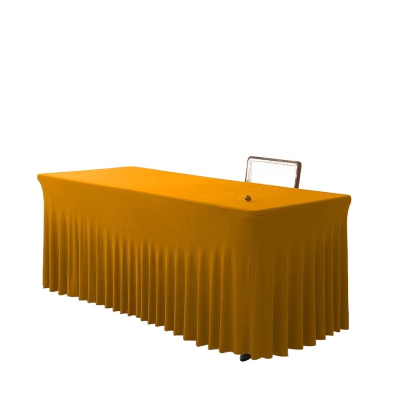 Satynowa marszczona spódnica na stół | Wielokolorowy 122/183/243x76cm weselny bankietowy obrus z falbaną(Color 9,6FT 183x76cm)