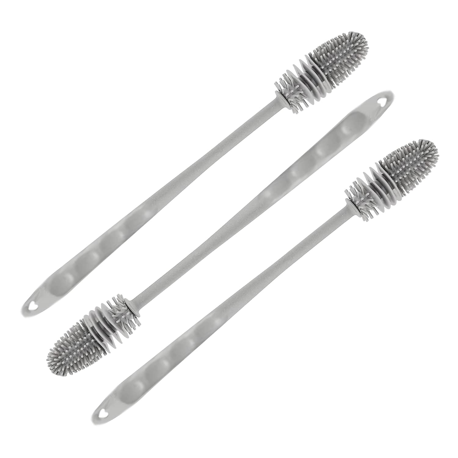 Kuber Industries Bottle Cleaning Brush|Silicone Water Bottle Cleaner|Brush with Long Handle|Reusable Cleaning Brush|Bottle Brush Cleaner Set|Pack of 3 (Gray) (B0BW3ZVG7R) Amazon Price History, Amazon Price Tracker
