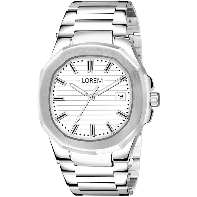 VIANJA Watches for Men Analog Watch Mens Watches Quartz Date Display Mens Wrist Watches Stainless Steel Casual Luxury Gifts for Men Unique Mens Dress Watch (White) (B0DFTQHJ8M) Amazon Price History, Amazon Price Tracker