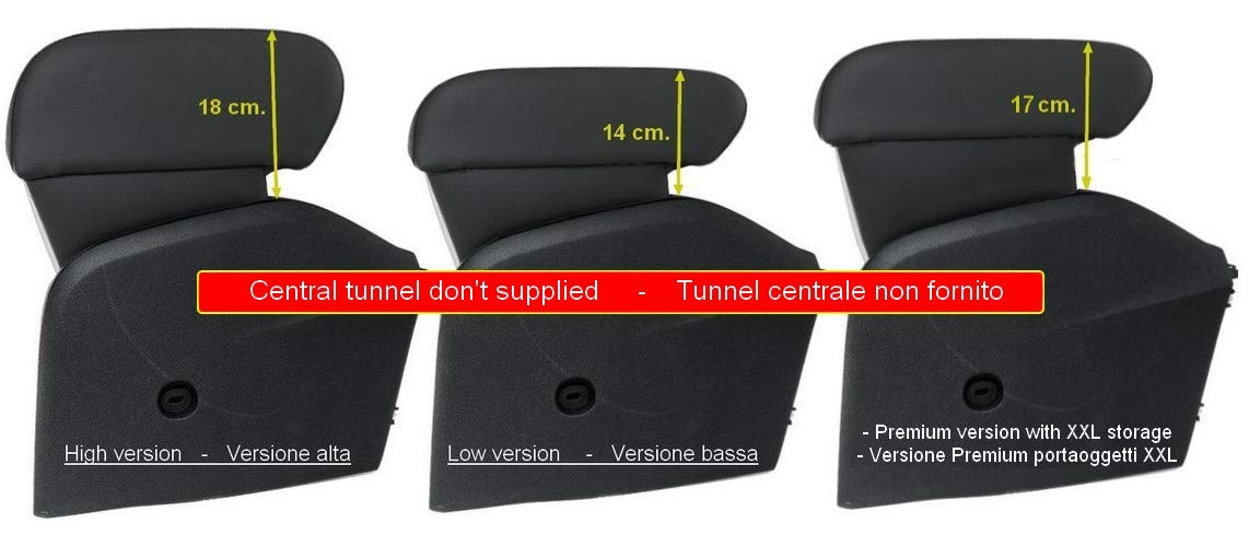 Bracciolo Per Citroen C3 Aircross 2021 | Ecopelle Nero | Senza Serrandina | Regolabile E Con Portaoggetti - Foto 5
