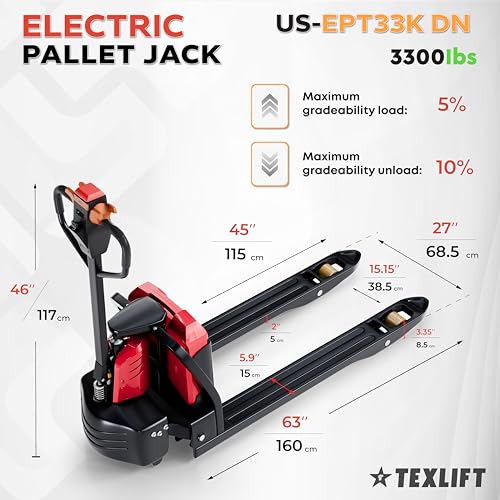 Image of Electric Pallet Stacker & Jack Combo - 3300 lb Capacity, 138″ Lift Walkie Stacker + 48″x27 Fork Electric Pallet Jack, Battery Powered Warehouse Material Handling Equipment