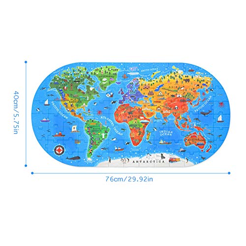 Mappa Puzzle,100 pezzi puzzle mappa del mondo