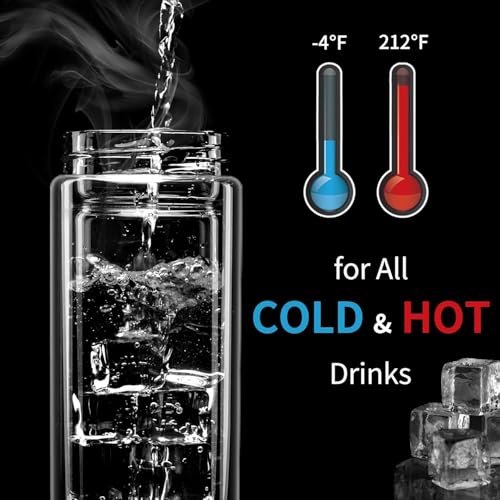 Image of Glass Tea Infuser Bottle Leak-Proof Travel Mug 800ml Tea and Water Separation Bottle Travel Tea Mug with Stainless Steel Filter Water Cup Outdoor Carrying Rope Herbal Loose Tea Home and Travel