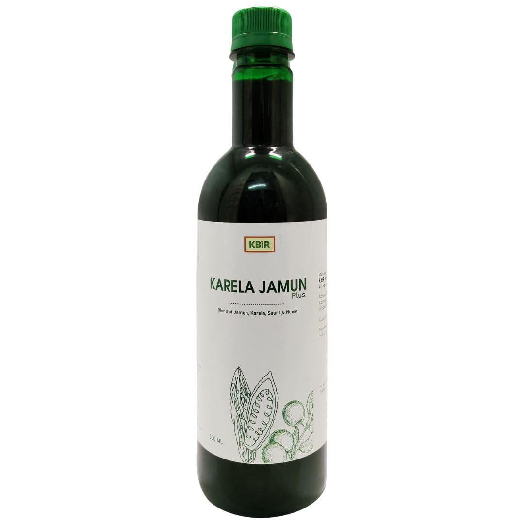 KBIR Karela Jamun Juice with Neem | Helps Control Blood Sugar Level & Reduces Bad Cholesterol | Good for Metabolic & Digestive Health | Ayurvedic Health and Diabic Care Juice For Diabetic Care - 500ML (B0DDT4QDK3) Amazon Price History, Amazon Price Tracker