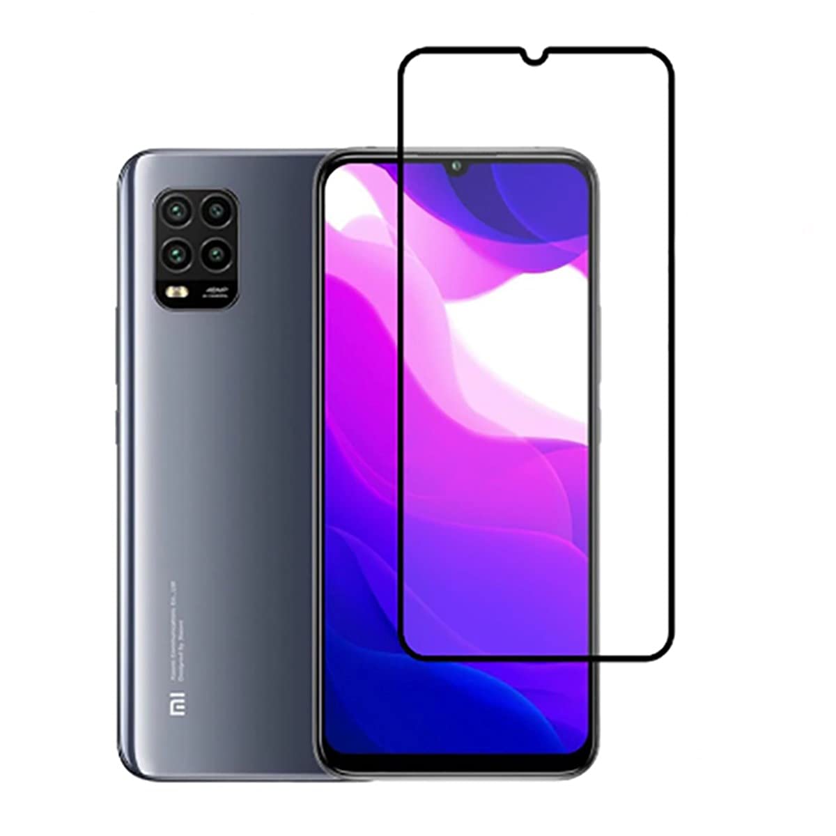 Zore Xioami ile uyumlu Mi 10 Lite Kenarları Kırılmaya Dayanıklı Cam Ekran Koruyucu Siyah