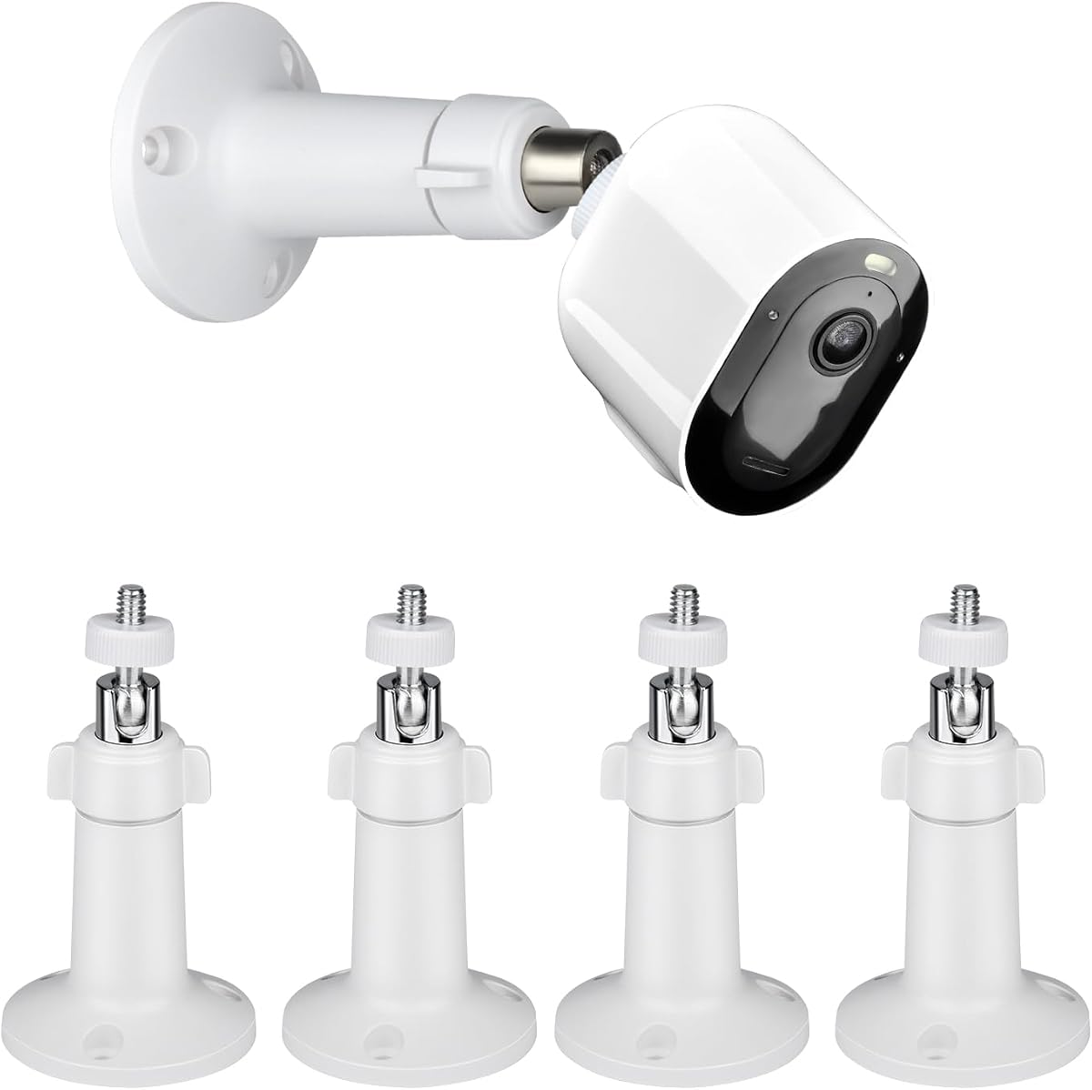 Wall Mount for All Arlo Camera, Arlo Pro, Arlo Pro 2, Arlo Pro 3,Arlo Ultra, Arlo Essential, eufyCam E/2C, Ultra/Ultra 2, & Others - Ring Stick Up Cam Battery with 1/4 Threaded Hole (4pack)