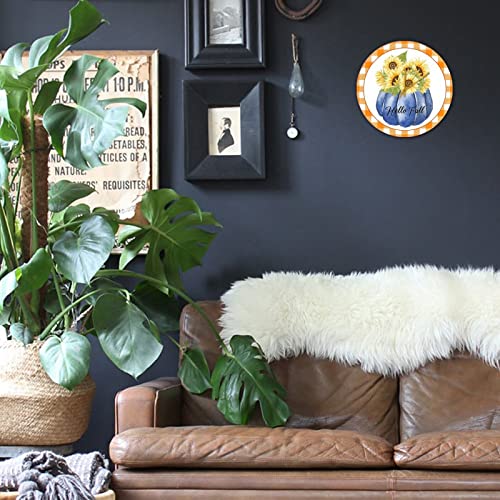 Horloge murale en bois Hello Fall de style rustique chic 38cm