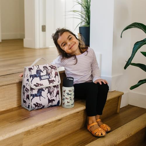 Image of Wildkin Kids Insulated Lunch Bag for Boys and Girls, Lunch Bags is Ideal Size for Packing Hot or Cold Snacks for School and Travel, Mom's Choice Award Winner, BPA-Free, Olive Kids (Horse Dreams)