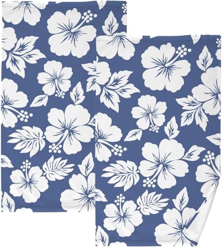 フェイスタオル 棉100% 21枚セット ブルー 花 絵柄 40cmx71cm 耐久性 高速吸水 ふわふわ 柔らか肌触り 人気 家庭用 吸水速乾 ソフト やわらか エステタオル 抗菌防臭