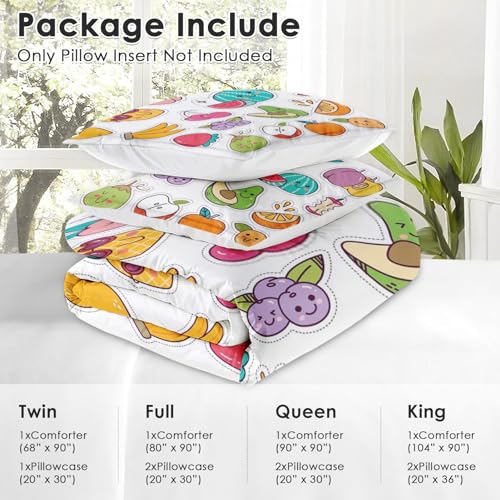 Cute-Lemon-PineappleBedding-Set-for-Boys-Girls-Bedroom-Decor-Kawaii-Fruit-Strawberry-Comforter-Set-Kids-Adult-Toddler-Bedroom-Quilted-Duvet-and-2-Pillow-Shams-Queen 51qf0M9DVAL