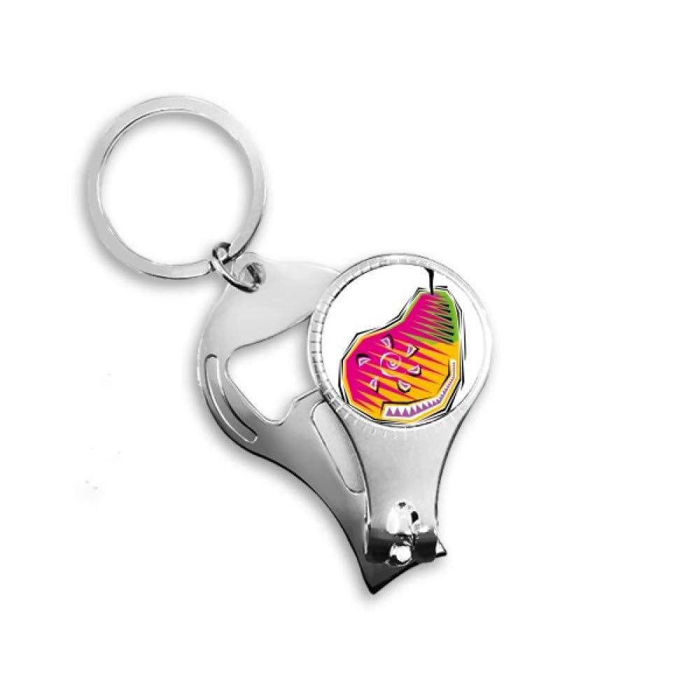 Décapsuleur coupe-ongles de poche porte-clés anti-perte motif poire
