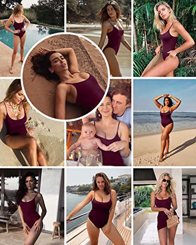 Image of Narecte Sexy One Piece Bathing Suit for Women Tummy Control High Cut One Piece Swimsuit Womens