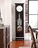 Howard Miller Albert Floor Clock II, Analog Display & Black Finished Doorknob with Contemporary Style, Adjustable Levelers Vertical Timepiece for Bedroom, Office & Living Room Westminster Movement