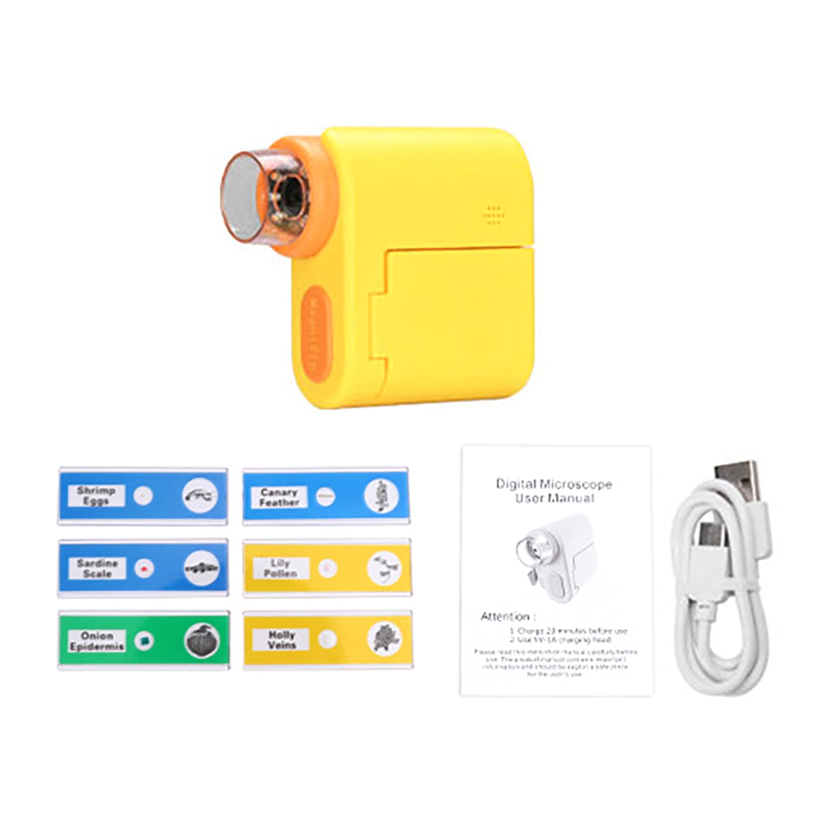 Microscopio digital de mano Microscopio de bolsillo portátil Microscopio de vídeo electrónico con pantalla de 2 pulgadas para niños y adultos