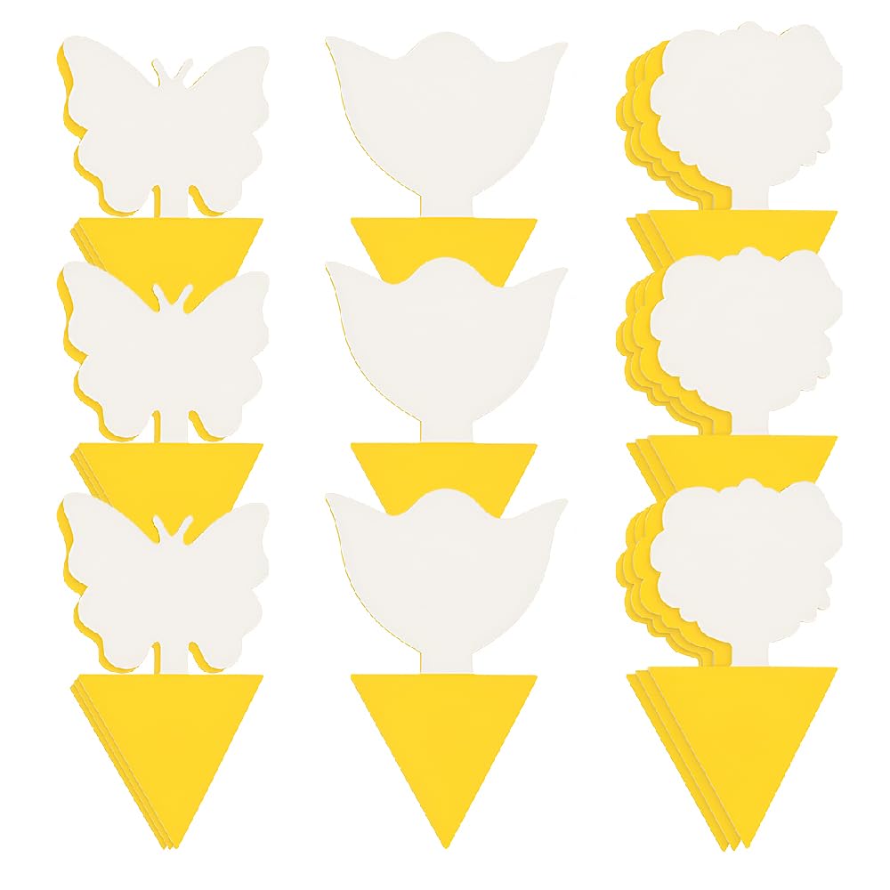 3X30 PCS Fruit Fly Traps – Double-Sided Sticky Catchers for Fungus Gnats & Other Insects – Plant Fly Control for Indoor/Outdoor Use, Garden, Farm & Greenhouse