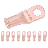 Vista 349 de SELTERM - 2 terminales de anillo resistentes para cable de batería, calibre 4 AWG, pernos de 3/8 pulgadas, terminales de calibre 4, ojales de cobre