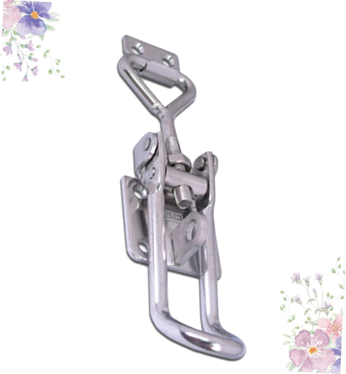 POPETPOP 2pcs Clasp Latch for Hotel Toggle Clamp Stainless Steel Tension Clasp Heavy Duty Spring Luggage Latches Locks