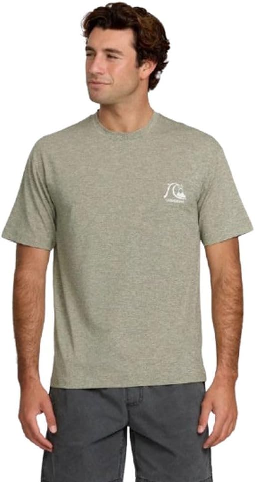 Quiksilver Mens DNA Logo Surf Tee Shorts Sleeve Surf Tee