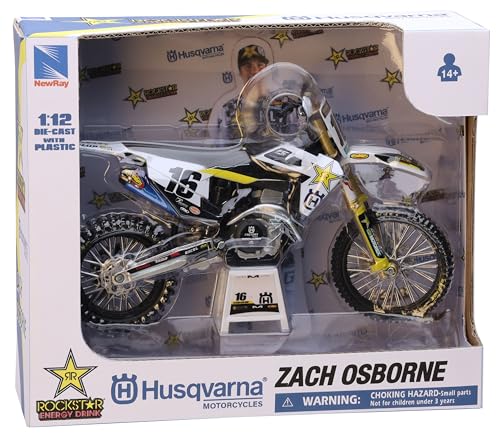 Modelo motocicleta NewRay FC450#16 1:12 azul miniatura 2