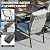 NATURAL EXPRESSIONS 7 Piece Patio Dining Table Outdoor Furniture Set for 6, 4Pcs Fixed and 2Pcs Swivel Patio Dining Chairs with Olefin Cushions, 65”Large Dining Table with Umbrella Hole
