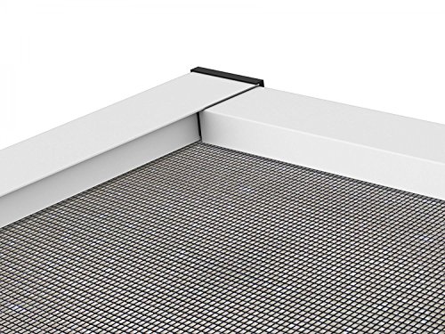 Premium Slim PLUS Fliegengitter für Tür bis max. 113 x 233 cm | mit Fiberglasgewebe - Profi Insektenschutz - 120 cm x 240 cm weiß