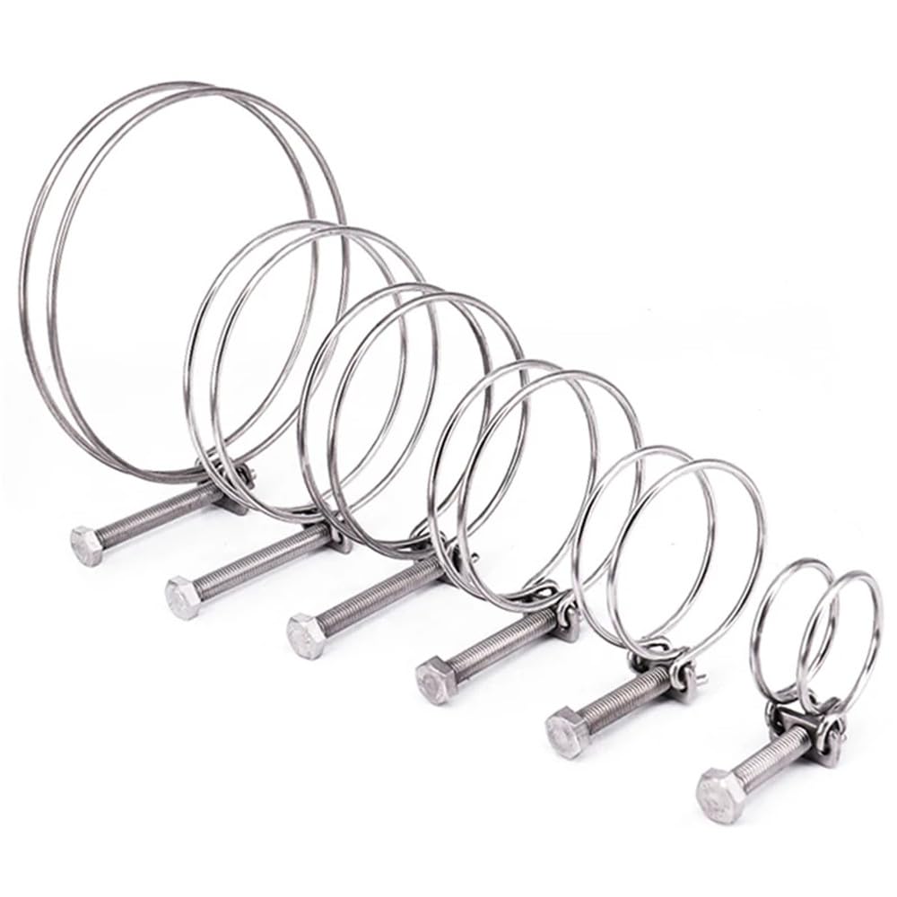 Collier de serrage en acier inoxydable 304, double collier de serrage, collier de serrage fixe pour tuyau d'eau, tuyau de ventilation, 103, 110 x 3 (1 pièce)