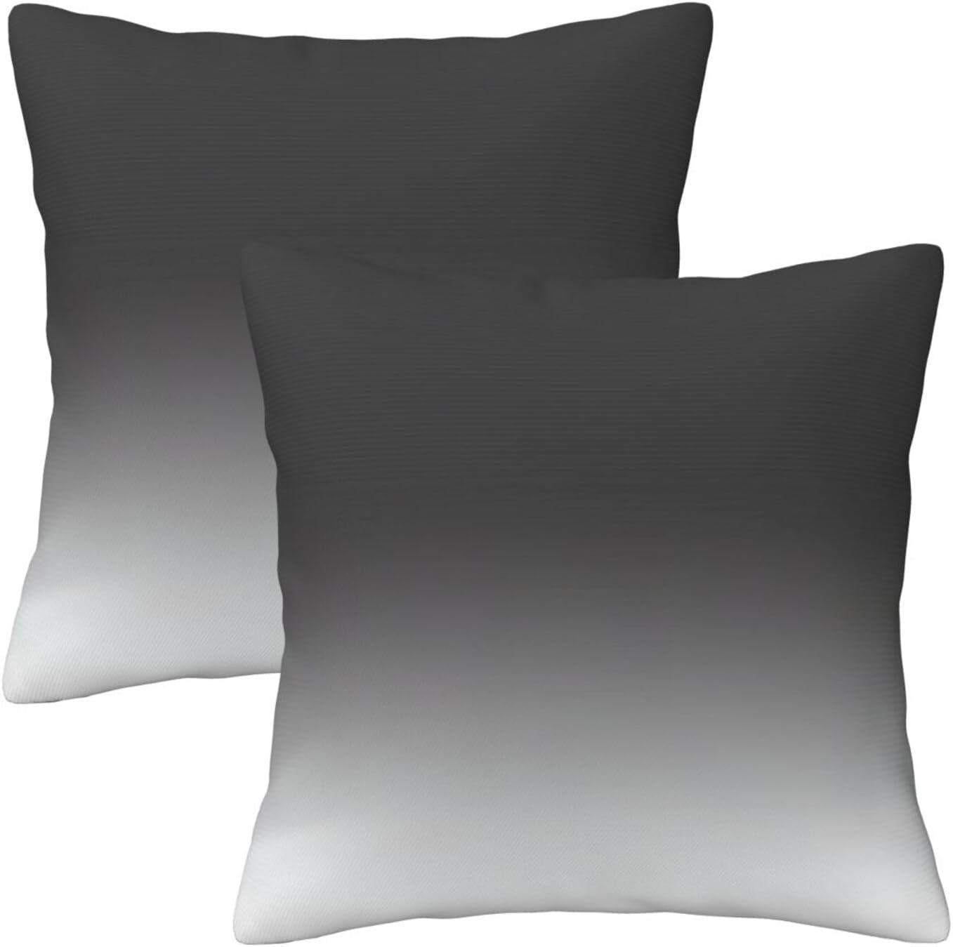 White to Black Exquisite Throw Pillow Covers Washable Soft Covers
