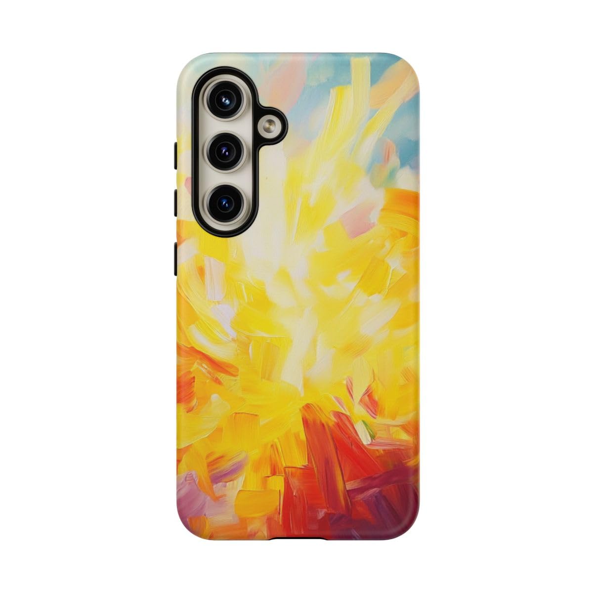 Coque rigide Galaxy S24 jaune mate anti rayures et traces - 5